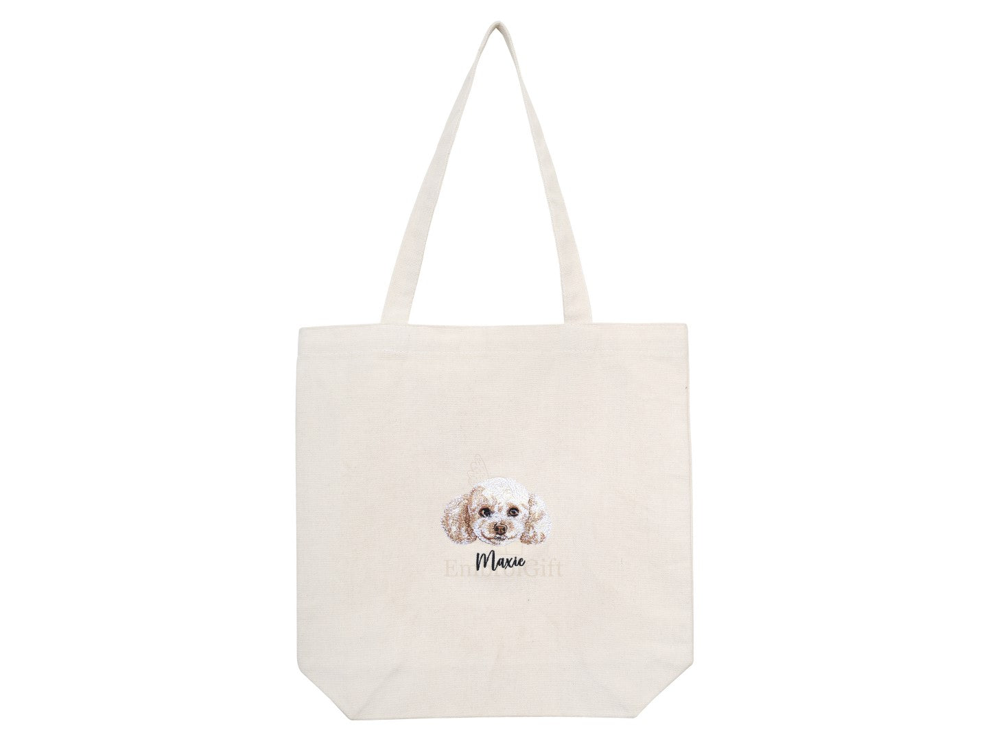 Custom embroidered tote bag - Pet Portrait