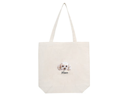 Custom embroidered tote bag - Pet Portrait