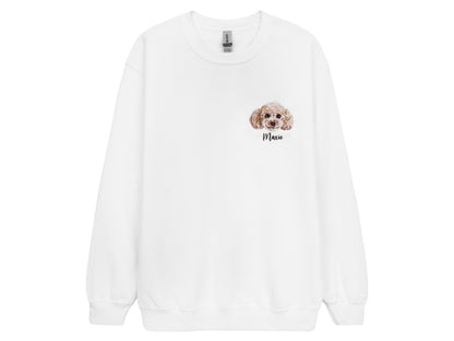 Custom Embroidered Pet Sweatshirt with Portrait