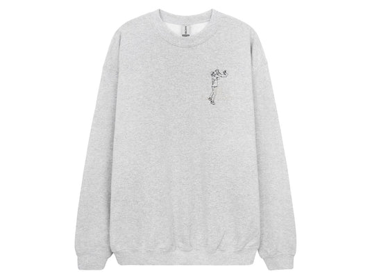 Custom Line Art Embroidered Sweatshirt